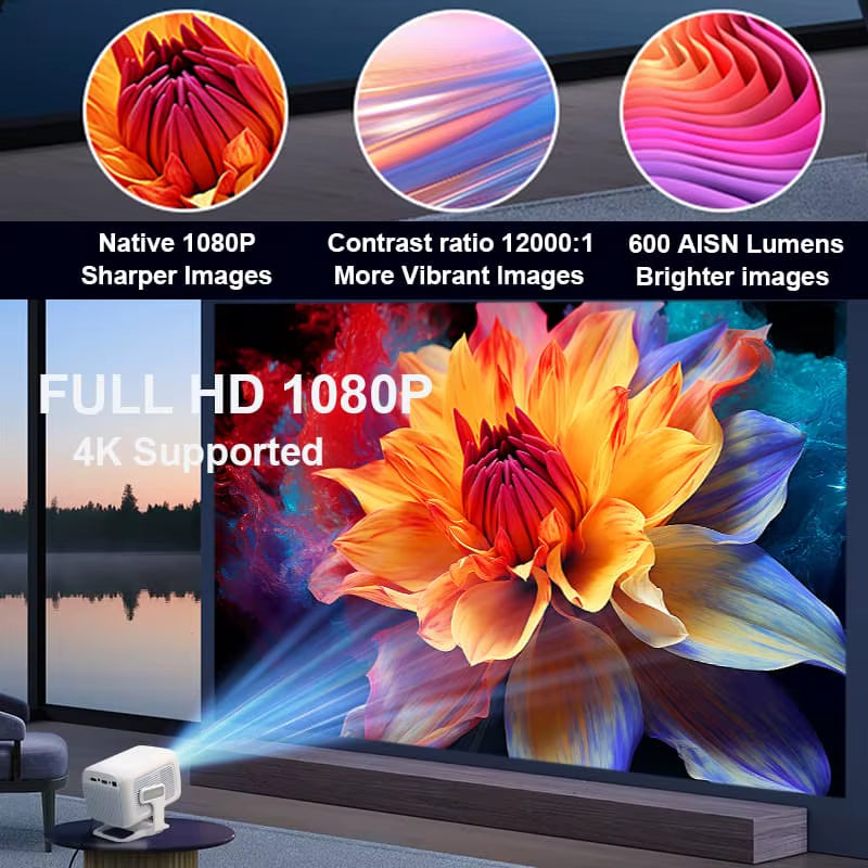2026  X3Plus HD Projector 1080P Support 4K WIFI6 BT5.3 Android Projector Auto-Focus Auto-Keystone Home Theater Projector