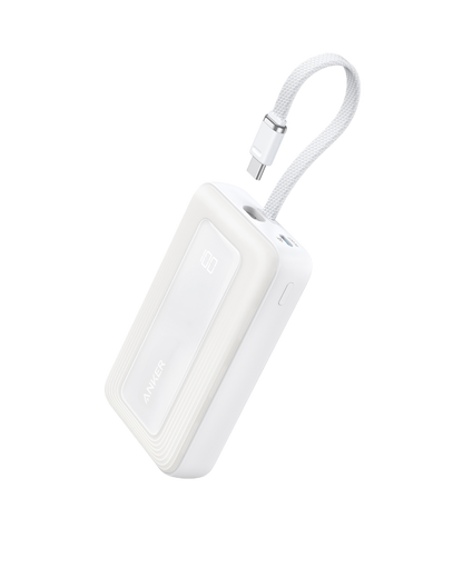 Anker Zolo Power Bank (10K, 30W, Built-In USB-C Cable)